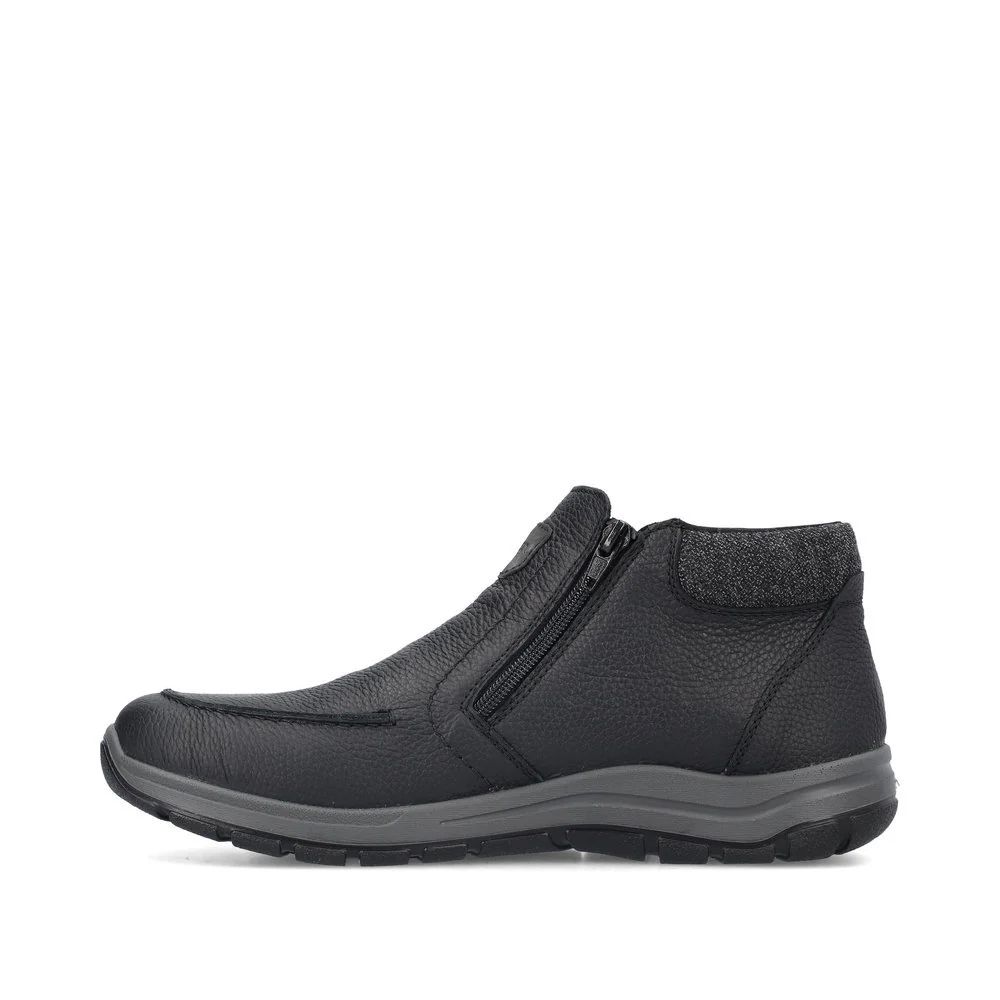 Rieker 03660 Men's Zip Up Ankle Boot in Black - Image 2