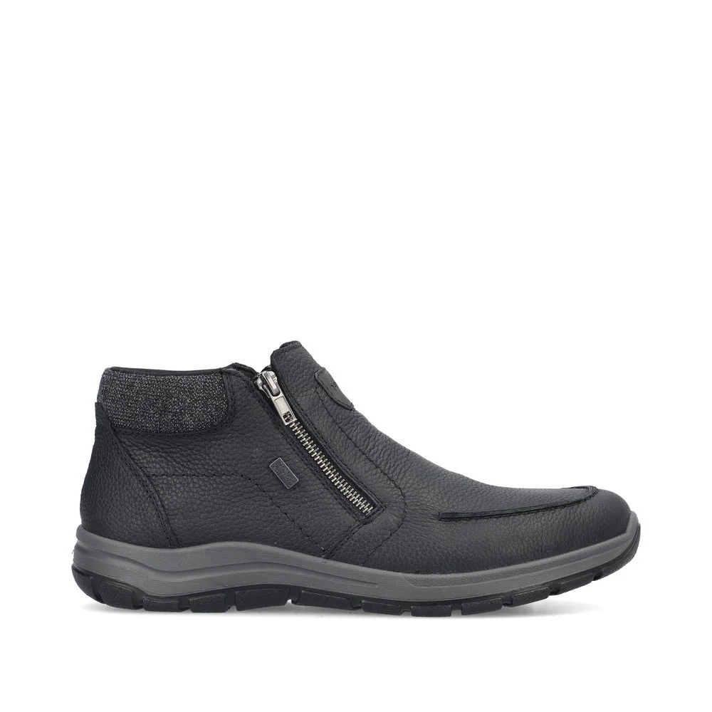 Rieker 03660 Men's Zip Up Ankle Boot in Black - Image 4