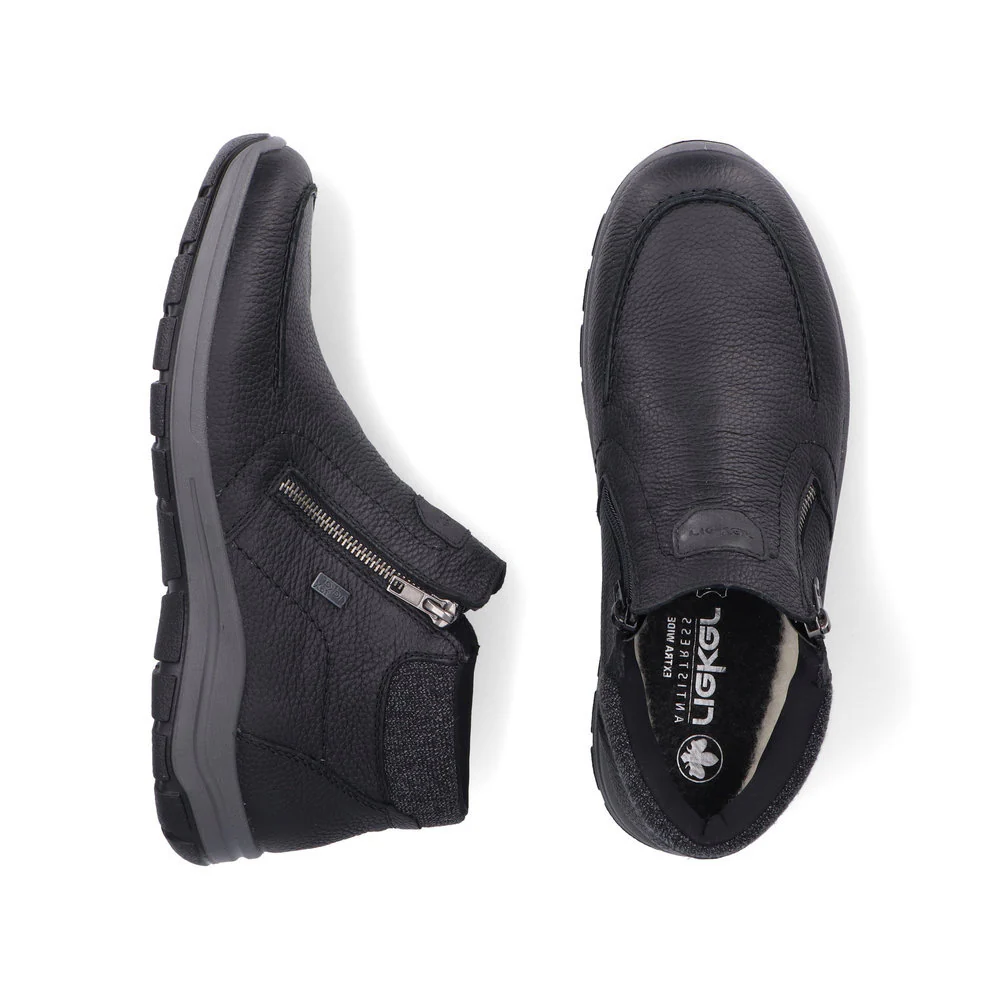 Rieker 03660 Men's Zip Up Ankle Boot in Black - Image 6