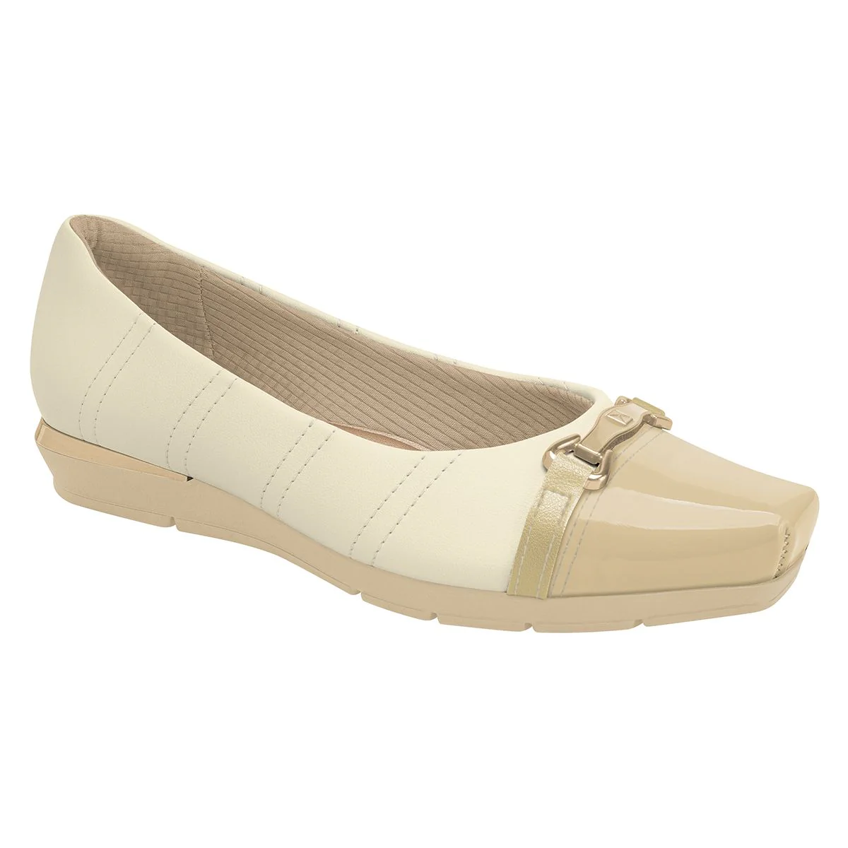 147324 Dress Wedge Shoe in Off White Beige