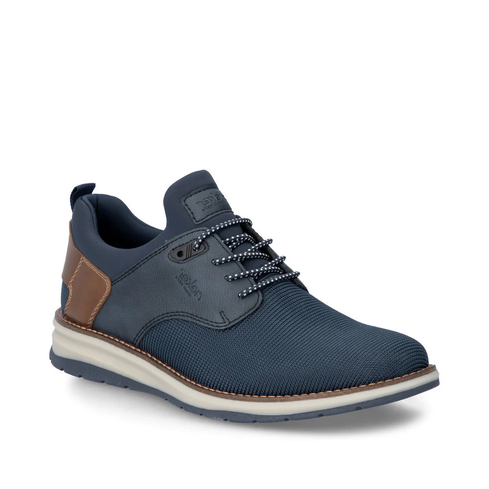 Rieker 14750 Men's Lace Up Shoe in Navy