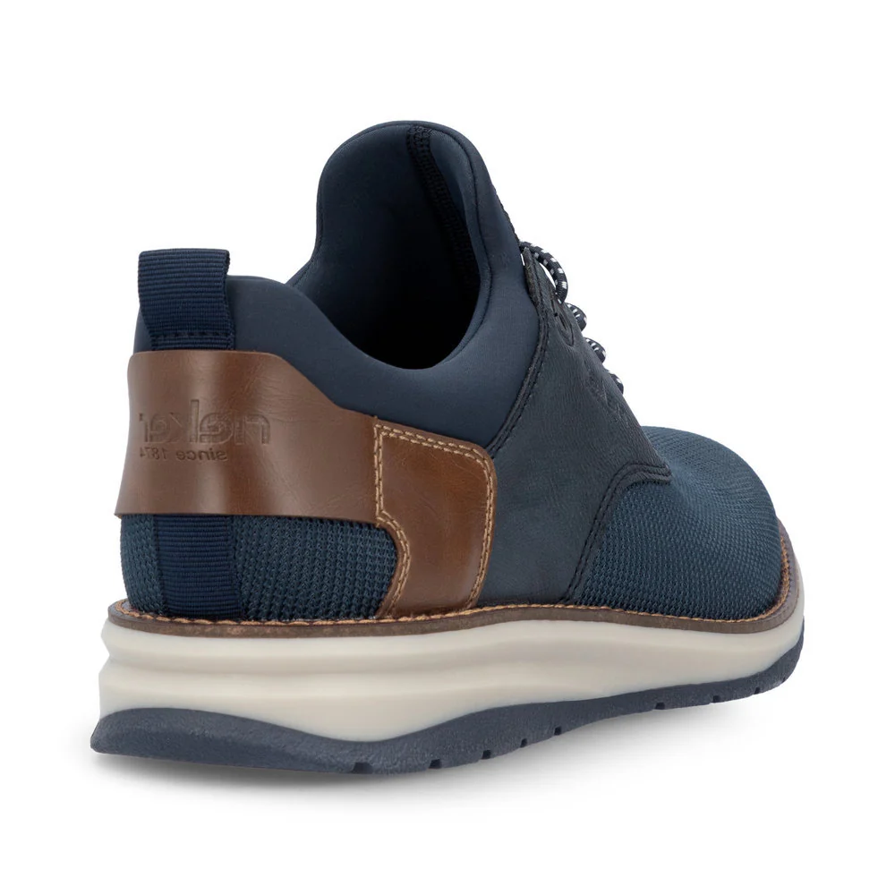 Rieker 14750 Men's Lace Up Shoe in Navy - Image 4