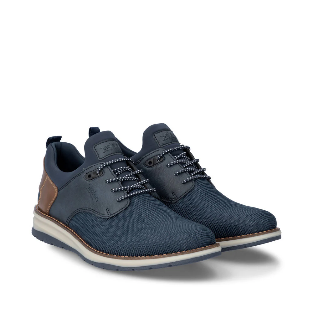 Rieker 14750 Men's Lace Up Shoe in Navy - Image 5