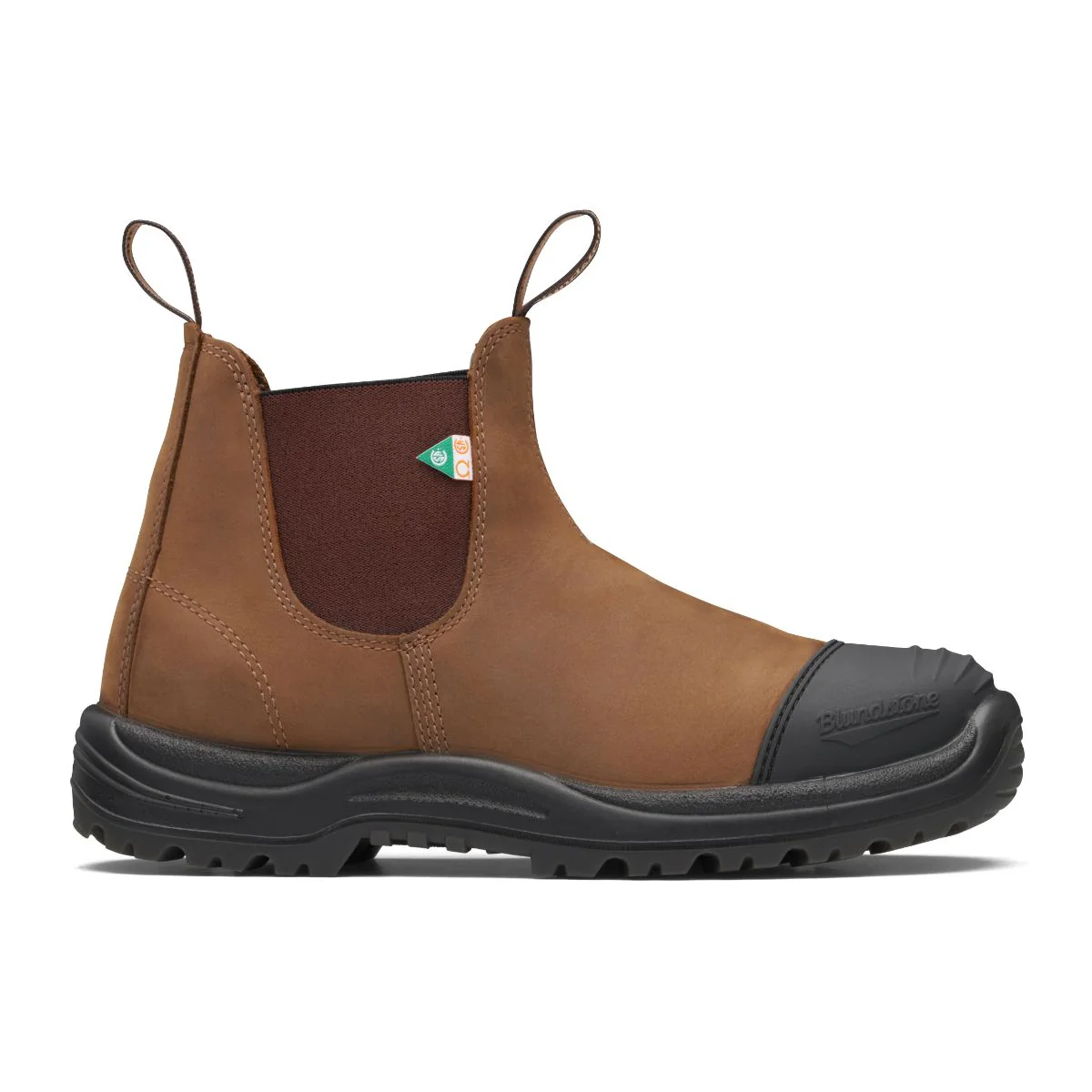 Blundstones 169 Work & Safety Boot Rubber Toe Cap Unisex in Saddle Brown - Image 4