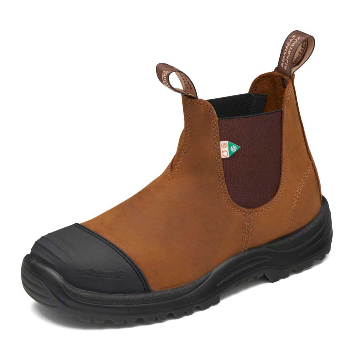 Blundstones 169 Work & Safety Boot Rubber Toe Cap Unisex in Saddle Brown - Image 6