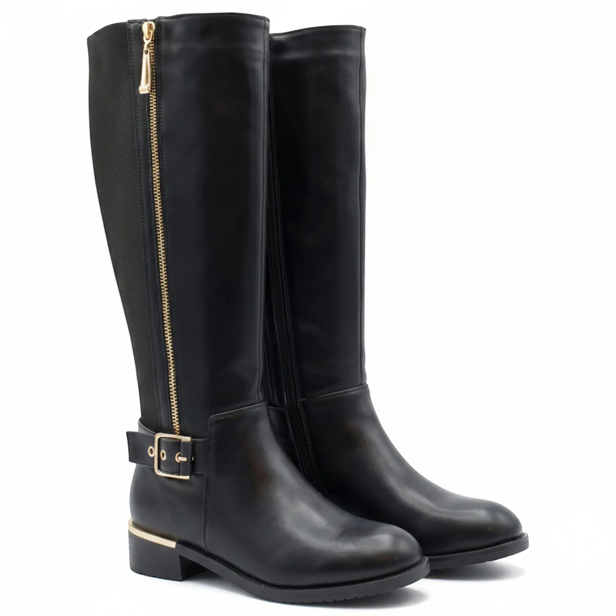 #2178 Womens Low Heeled Dress High Boot