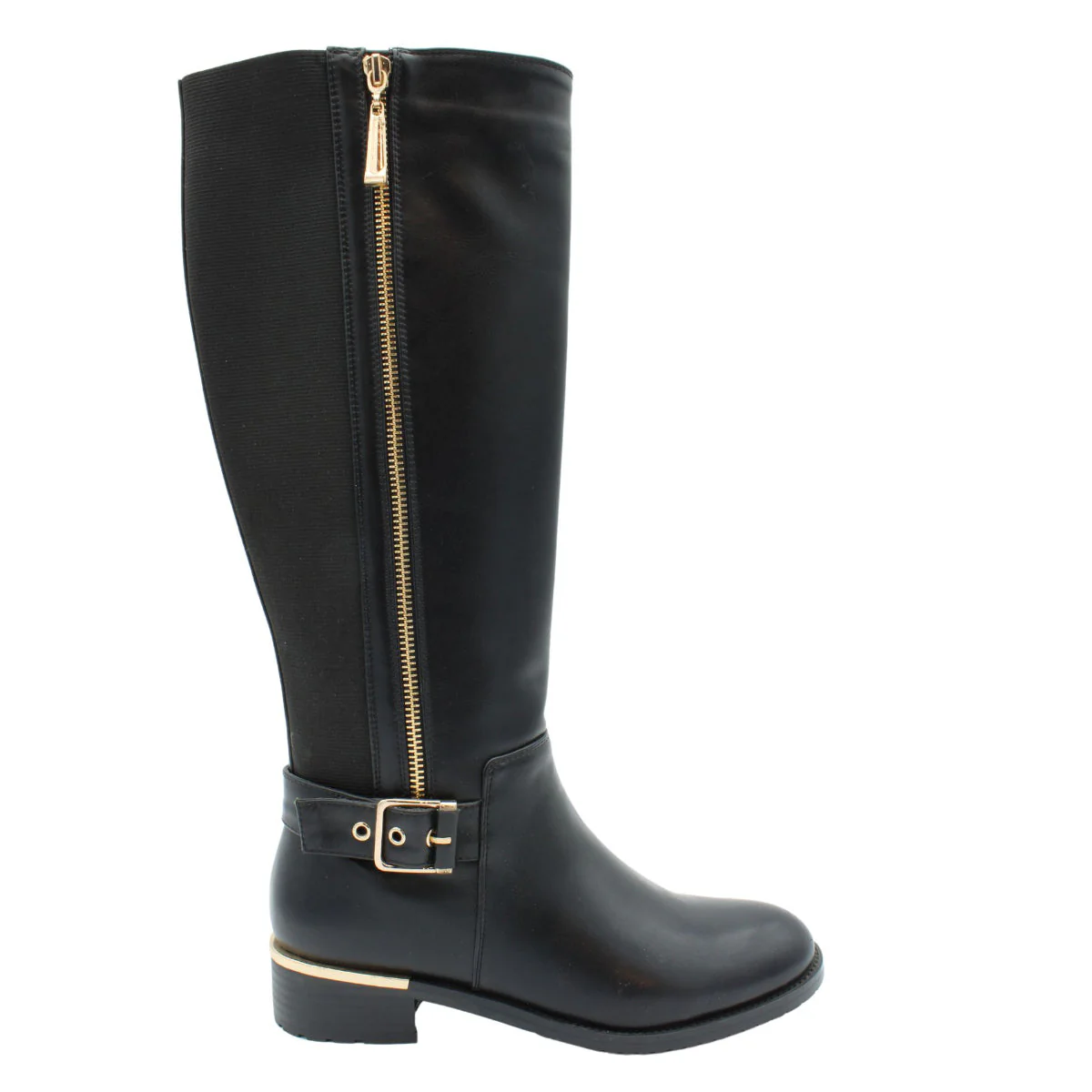 #2178 Womens Low Heeled Dress High Boot - Image 2
