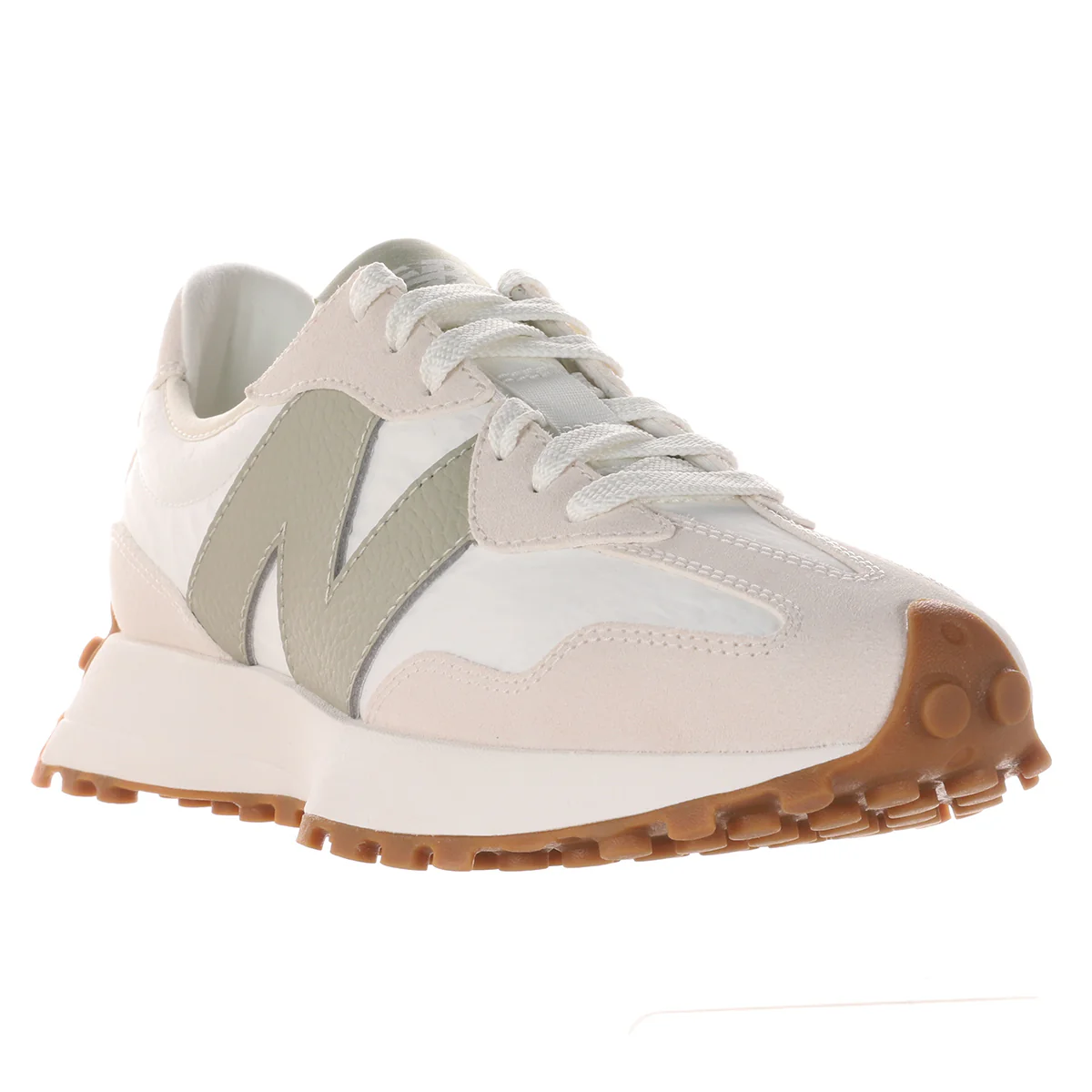 New Balance Women’s 327 Classic Retro Runner — Linen/Olive