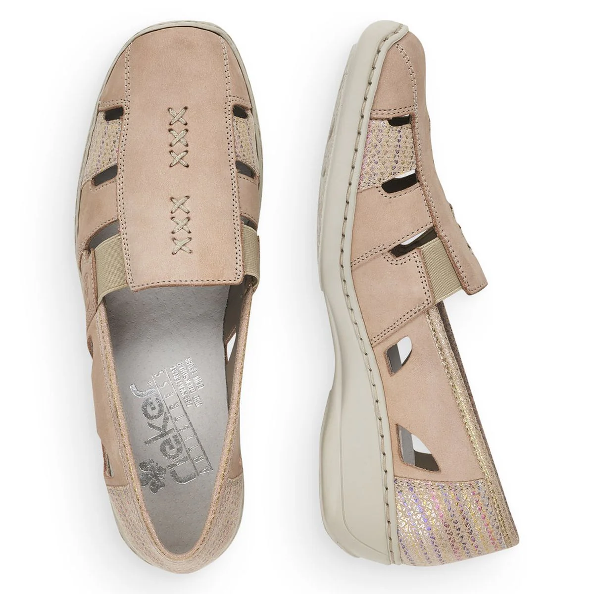Rieker 41385 Women's Casual Slip On in Beige - Image 8