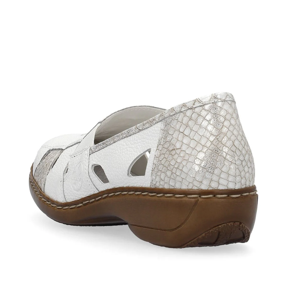 Rieker 41385 Women's Casual Slip On in White - Image 3