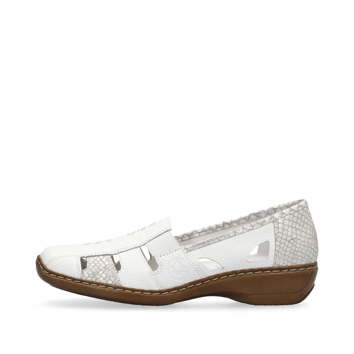 Rieker 41385 Women's Casual Slip On in White - Image 4
