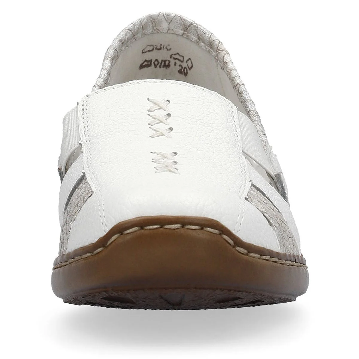 Rieker 41385 Women's Casual Slip On in White - Image 5
