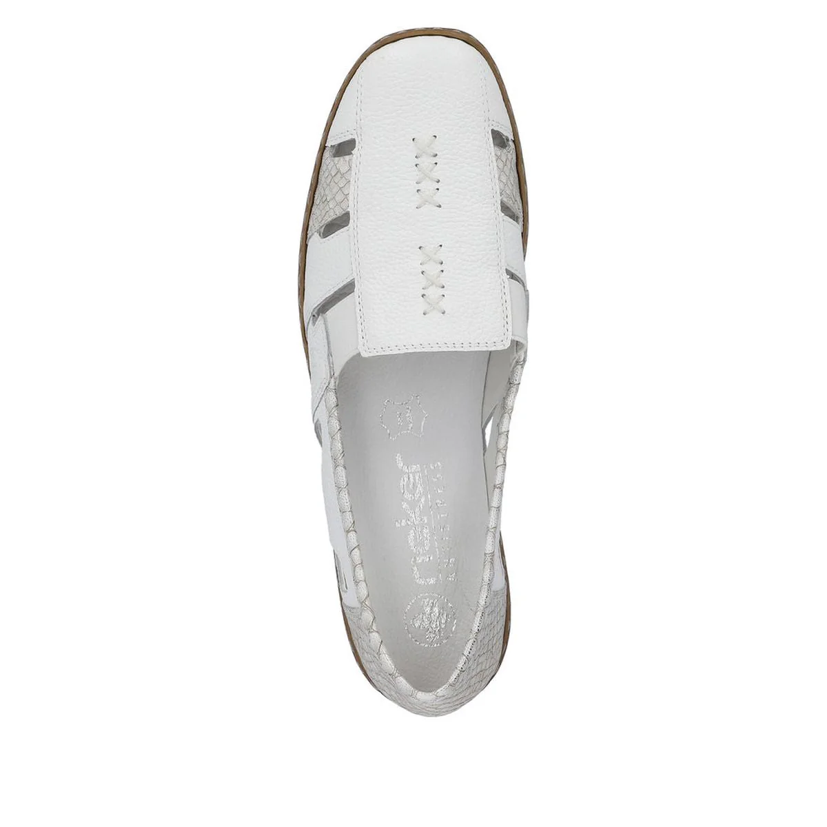 Rieker 41385 Women's Casual Slip On in White - Image 6