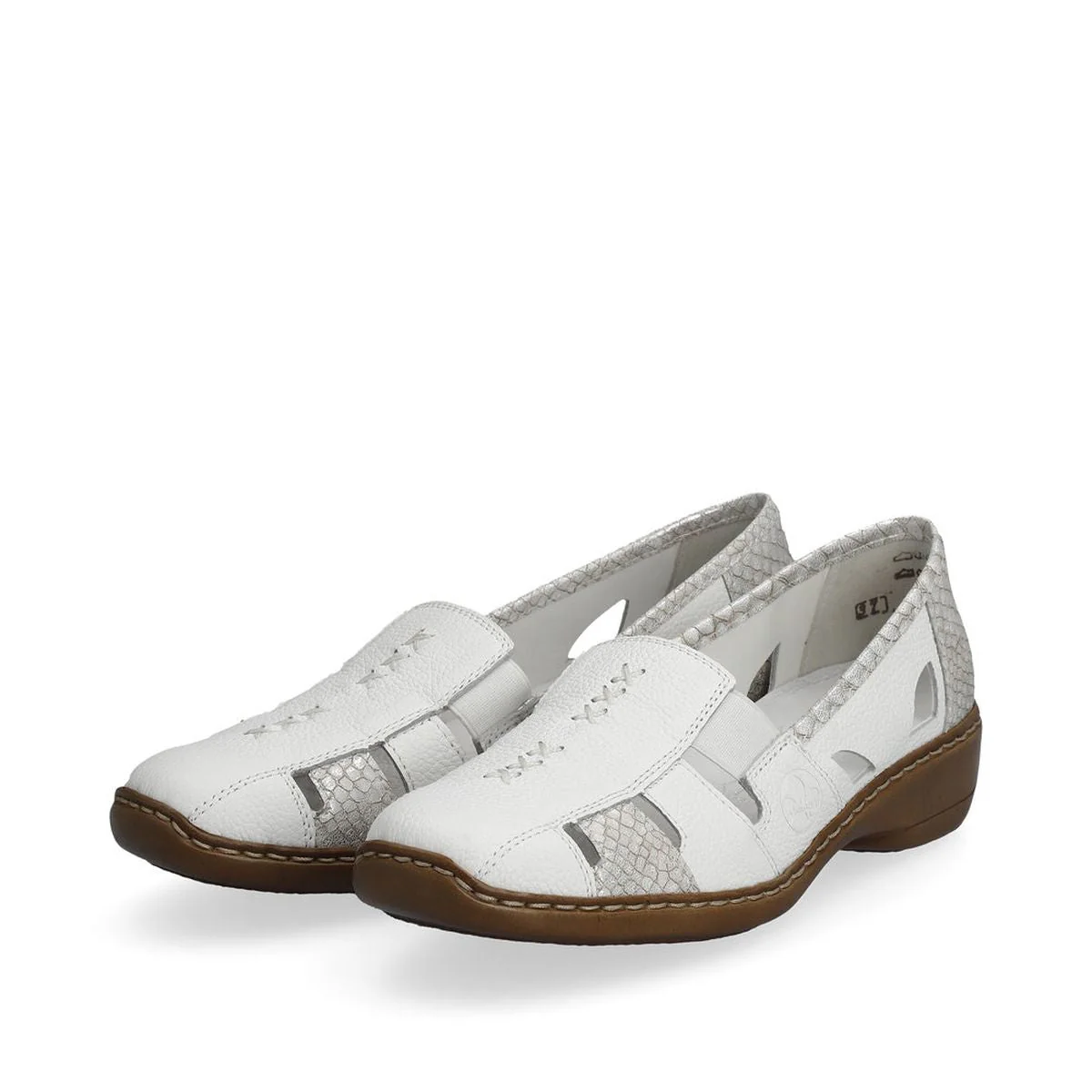 Rieker 41385 Women's Casual Slip On in White - Image 8