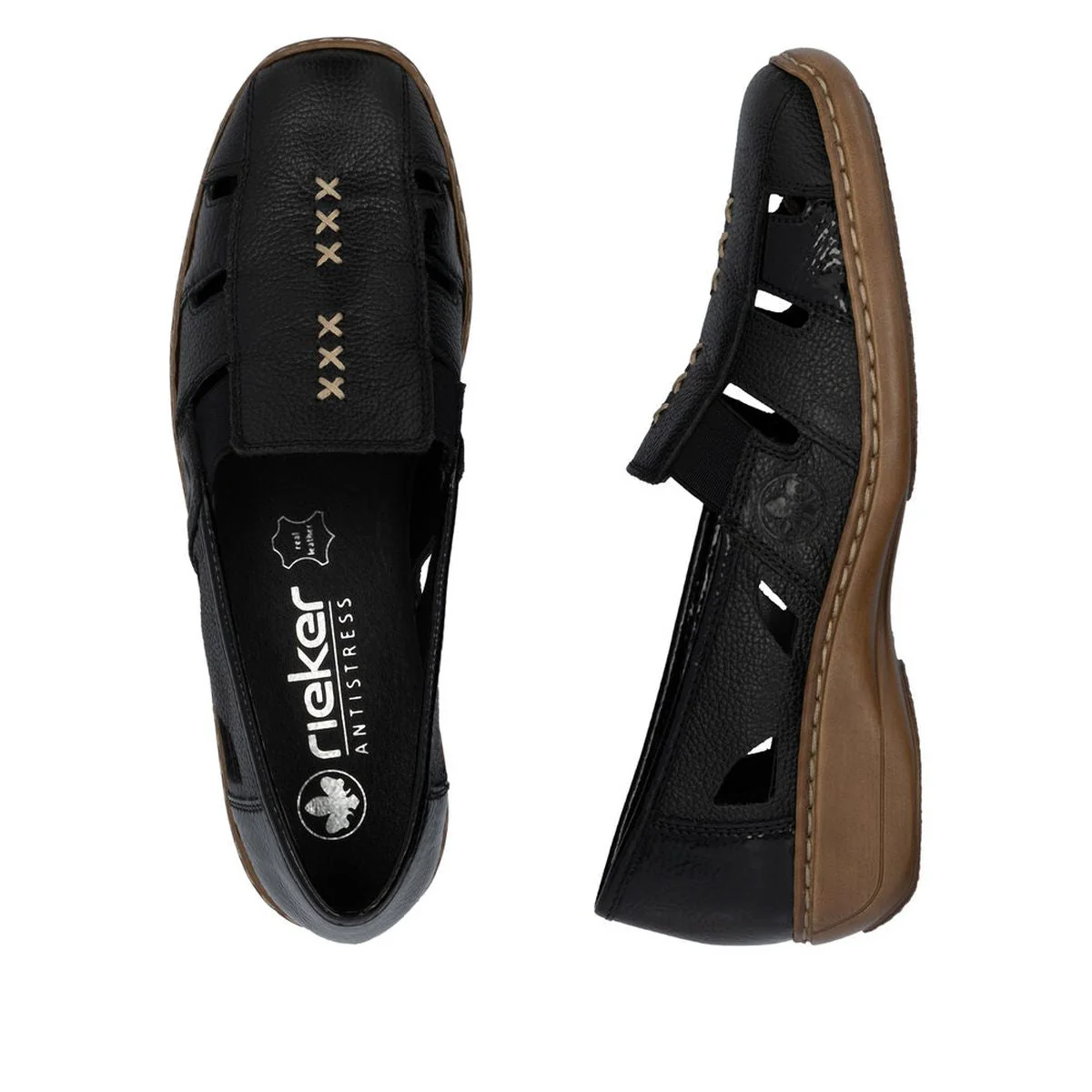 Rieker 41385 Women's Casual Slip On in Black - Image 6