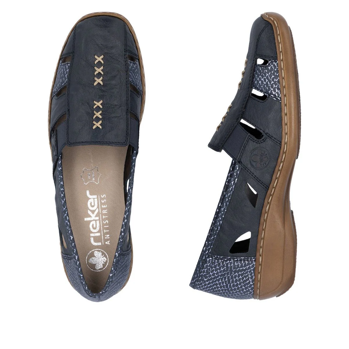 Rieker 41385 Women's Casual Slip On in Blue - Image 6