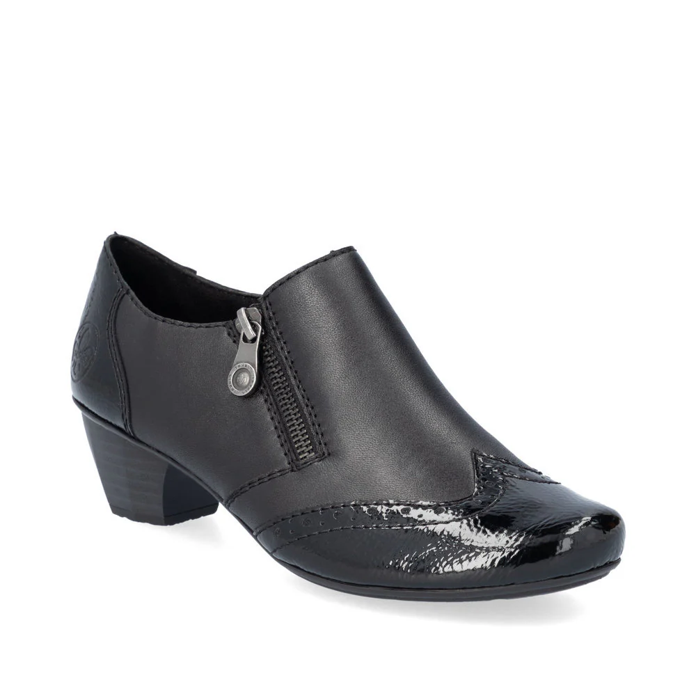 Rieker 41757 Women's Dress Block Heel in Black