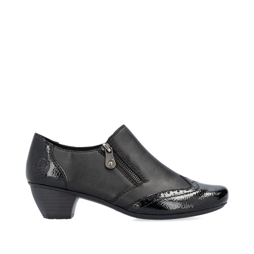 Rieker 41757 Women's Dress Block Heel in Black - Image 4