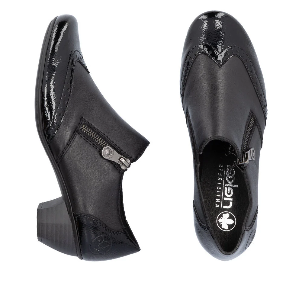 Rieker 41757 Women's Dress Block Heel in Black - Image 6