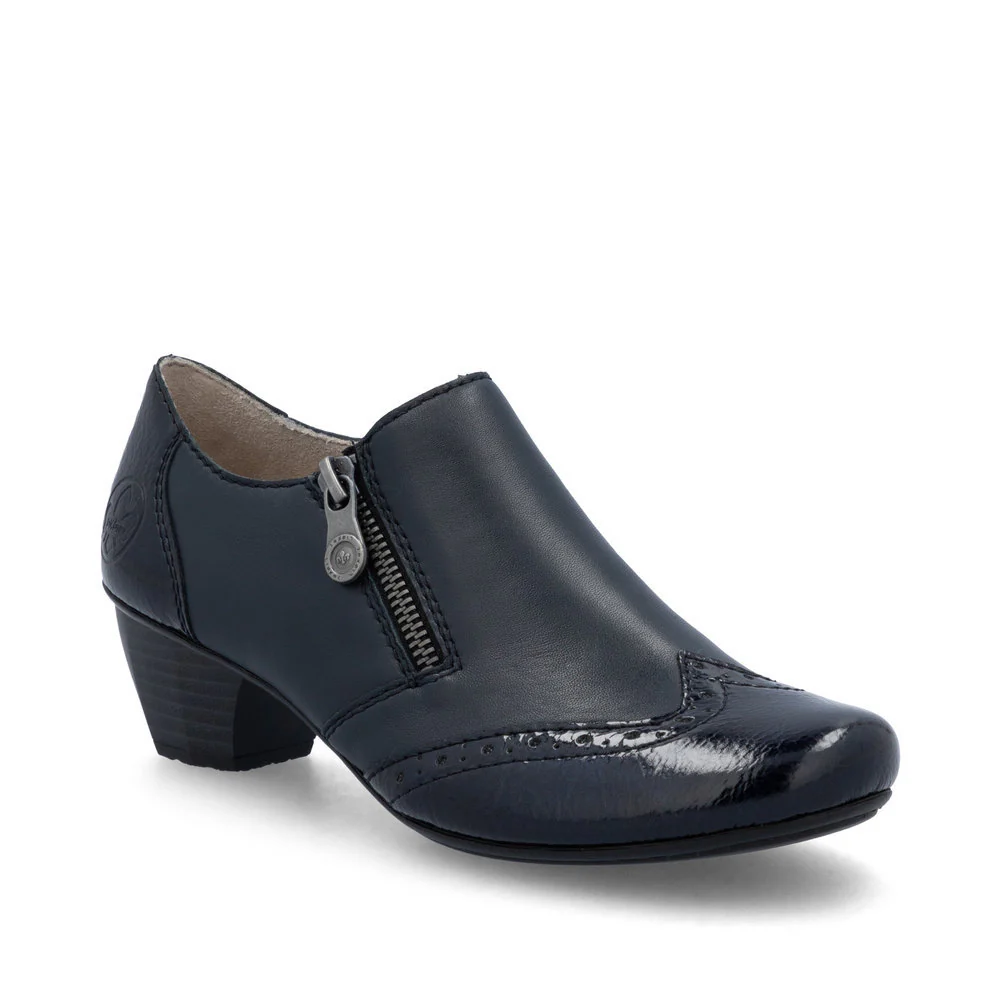 Rieker 41757 Women's Dress Block Heel in Blue