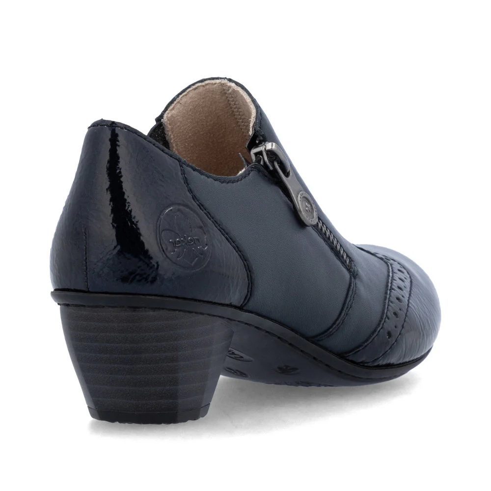 Rieker 41757 Women's Dress Block Heel in Blue - Image 3