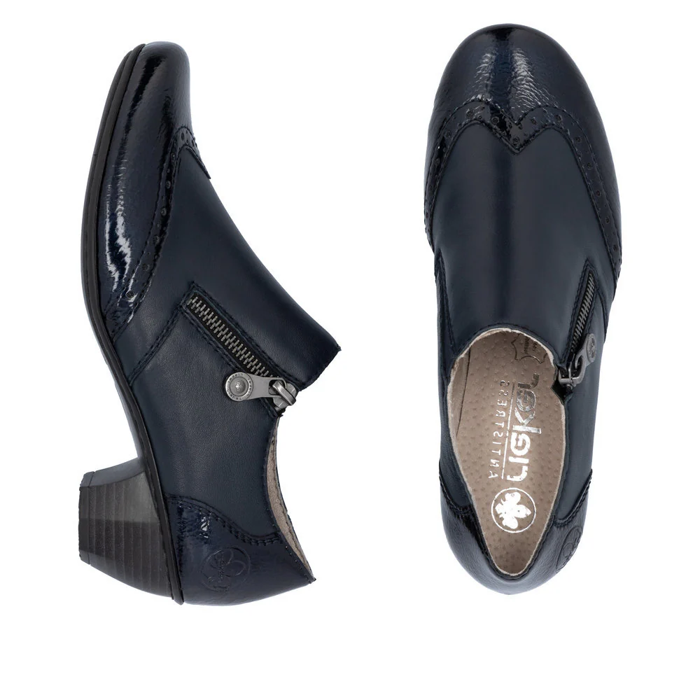 Rieker 41757 Women's Dress Block Heel in Blue - Image 6