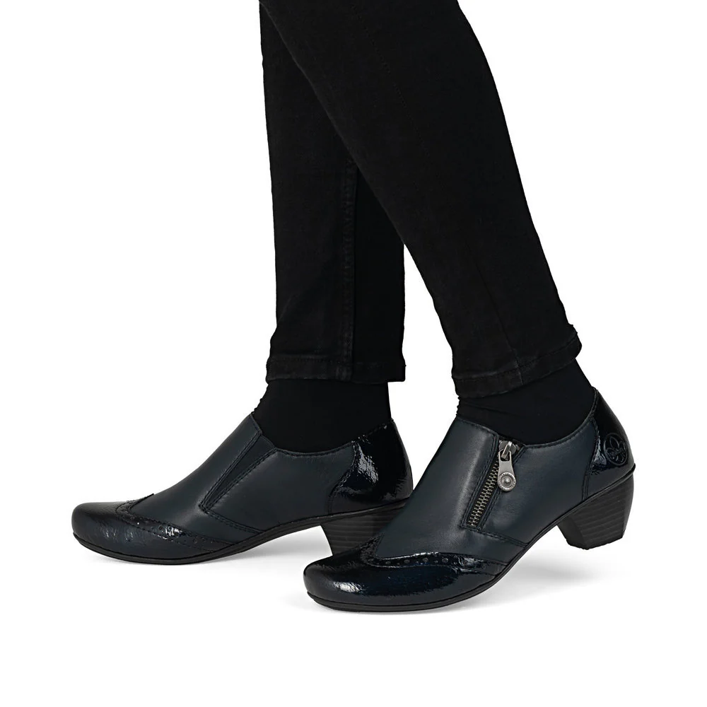 Rieker 41757 Women's Dress Block Heel in Blue - Image 8
