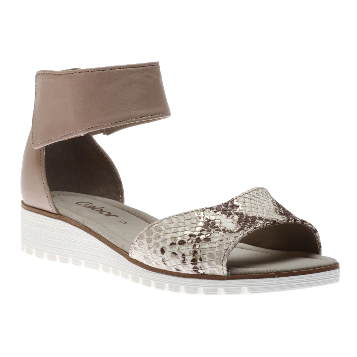 Gabor 570.39 Ankle Strap Sandal – Snake Print