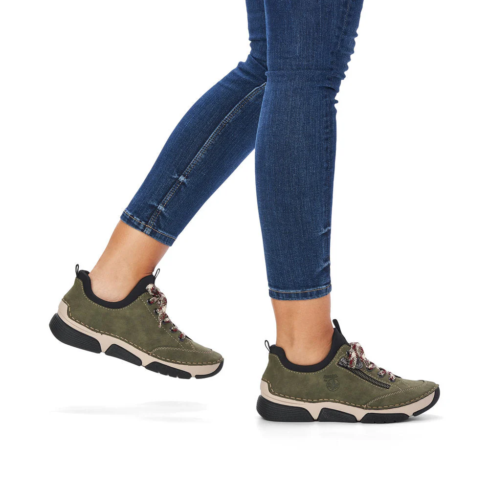 Rieker 45973 Women's Slip On Shoes in Green - Image 9