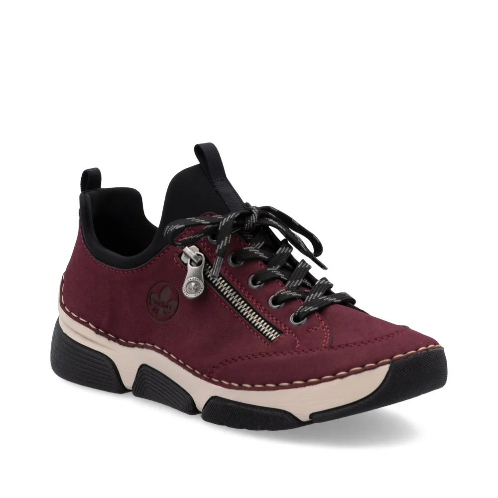 Rieker 45973 Women's Slip On Shoes in Bordeaux