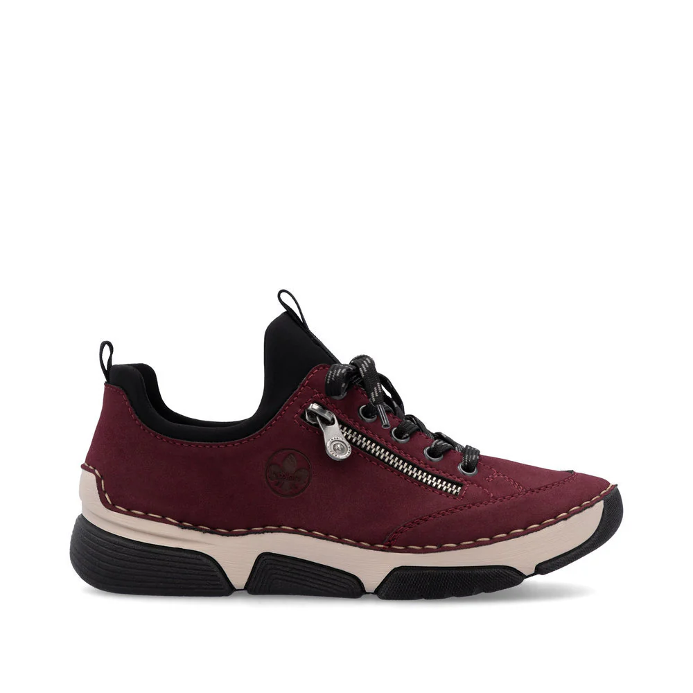 Rieker 45973 Women's Slip On Shoes in Bordeaux - Image 4