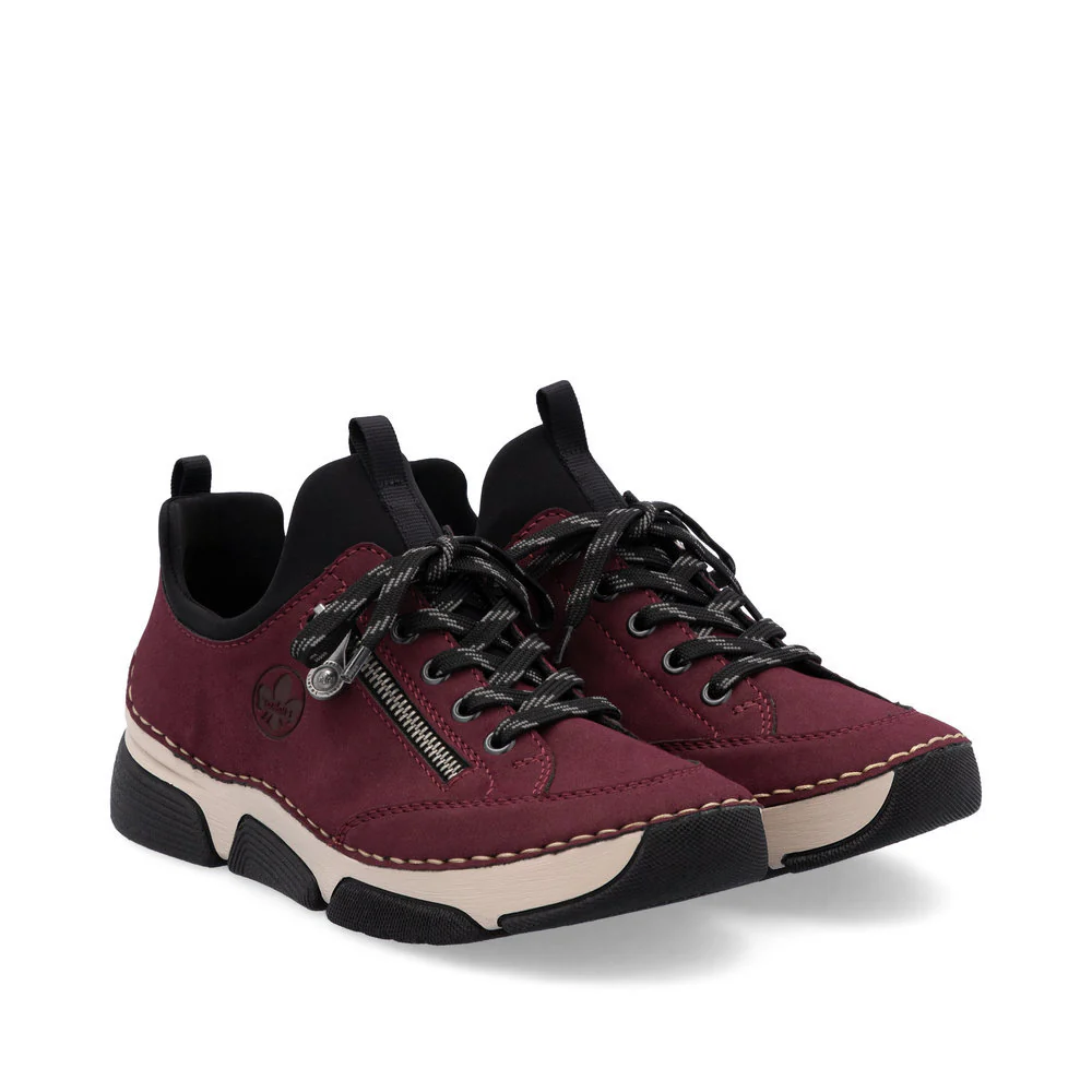 Rieker 45973 Women's Slip On Shoes in Bordeaux - Image 5