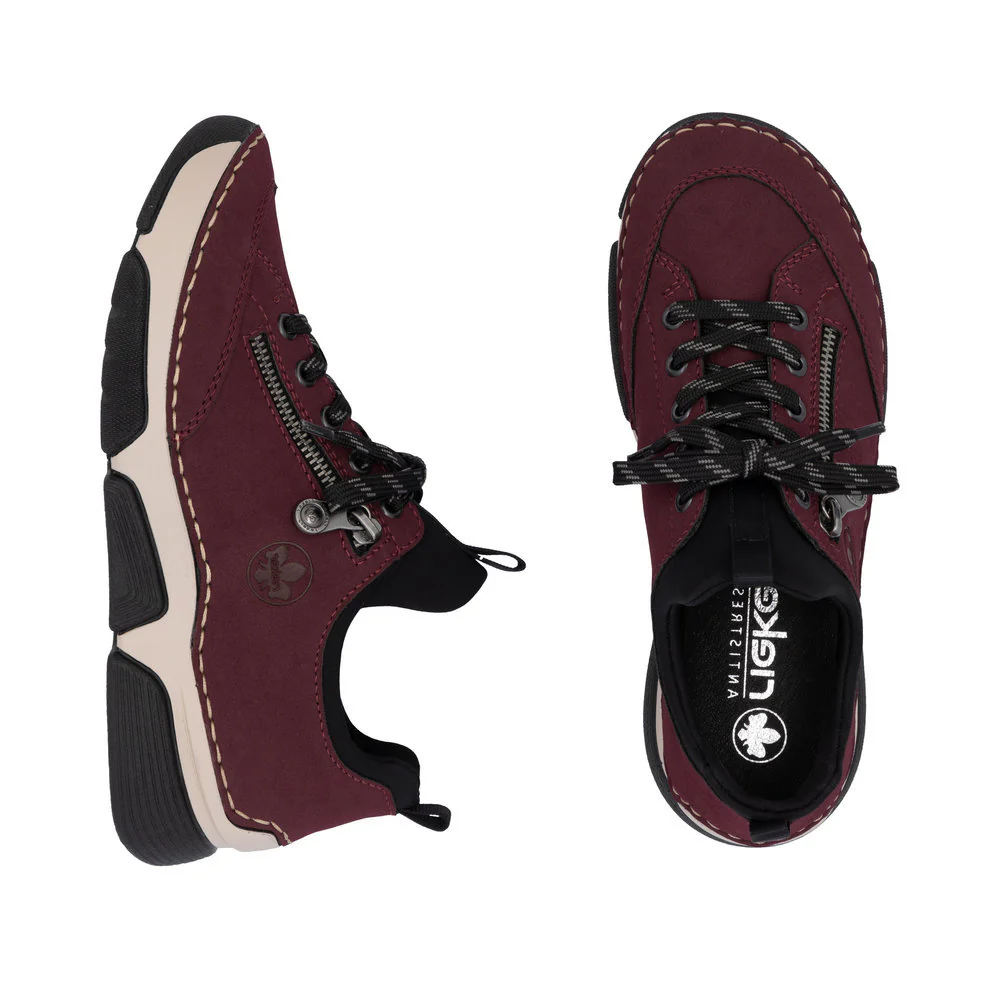 Rieker 45973 Women's Slip On Shoes in Bordeaux - Image 6