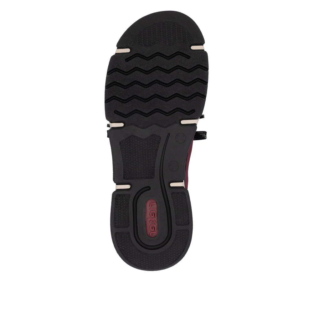 Rieker 45973 Women's Slip On Shoes in Bordeaux - Image 7