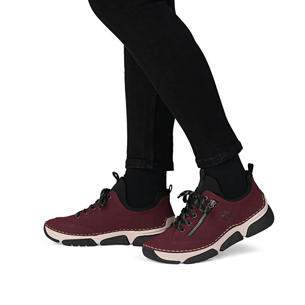 Rieker 45973 Women's Slip On Shoes in Bordeaux - Image 8