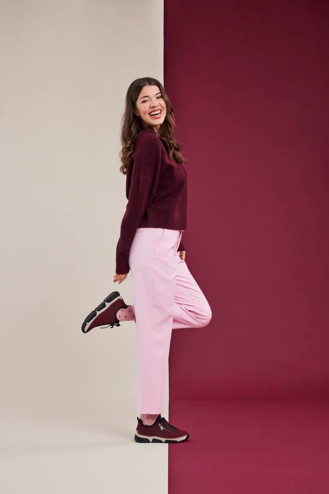 Rieker 45973 Women's Slip On Shoes in Bordeaux - Image 9