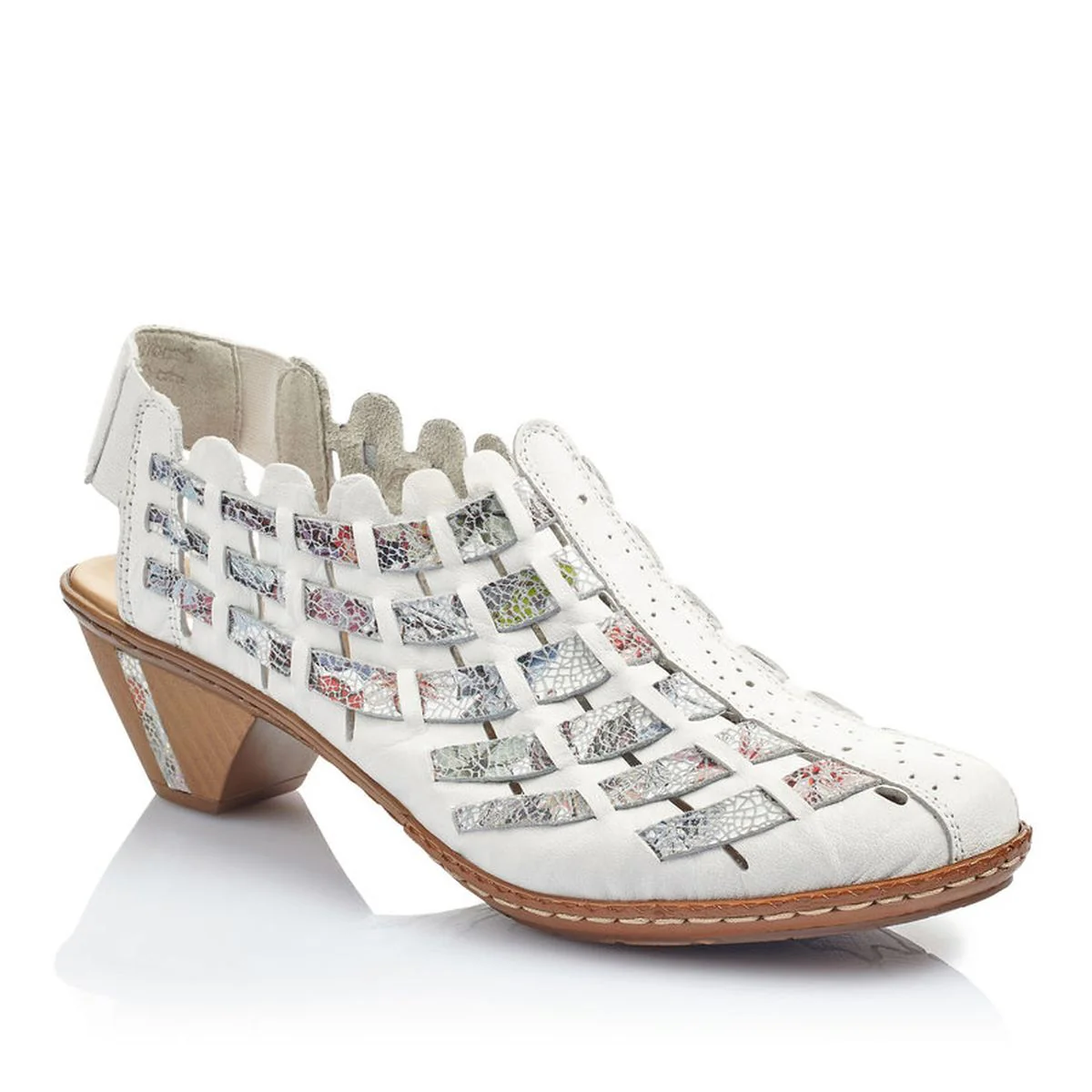 Rieker 46778-80 Women's White Multi Sandal