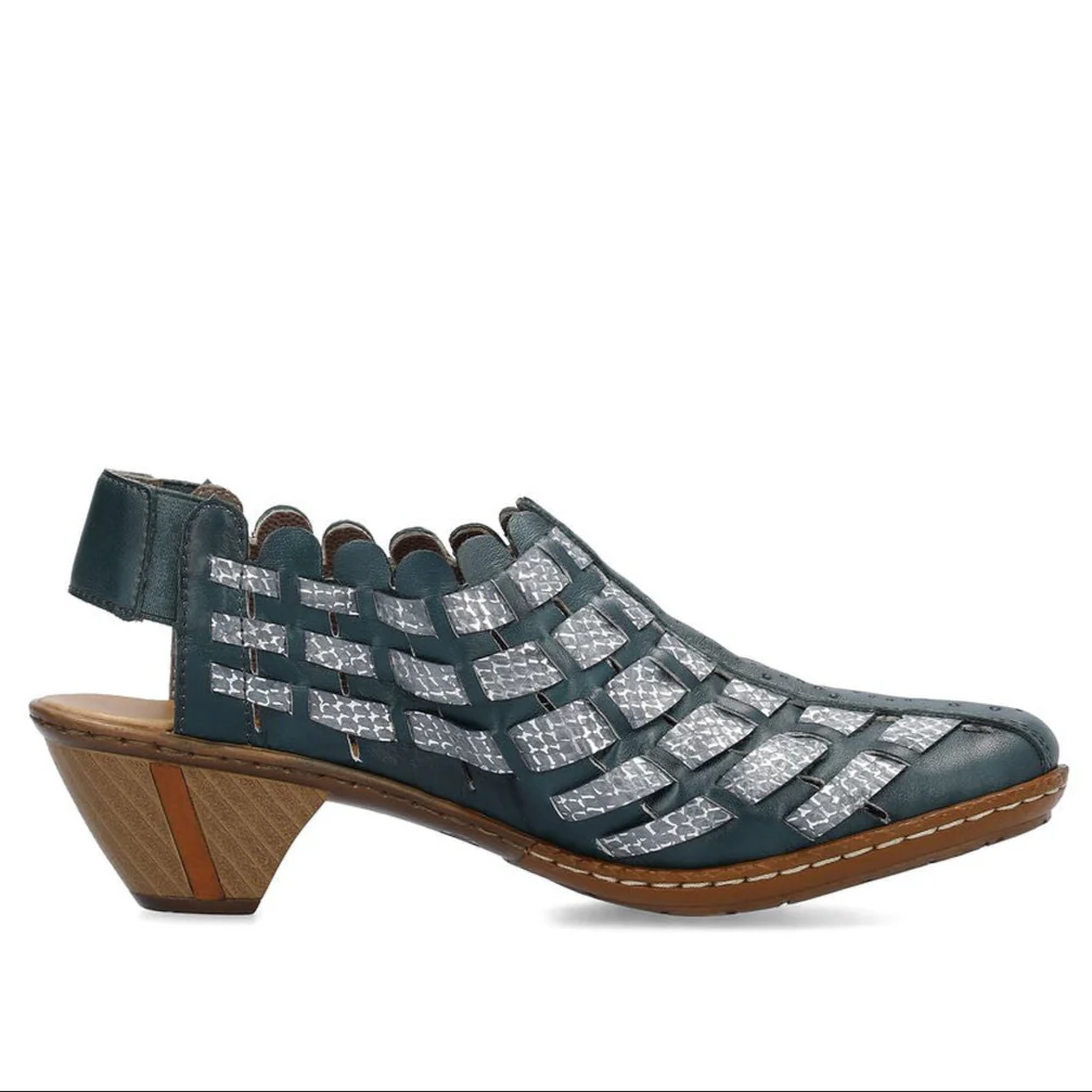 Rieker 46778-10 Women's Sandal in Petrol Blue
