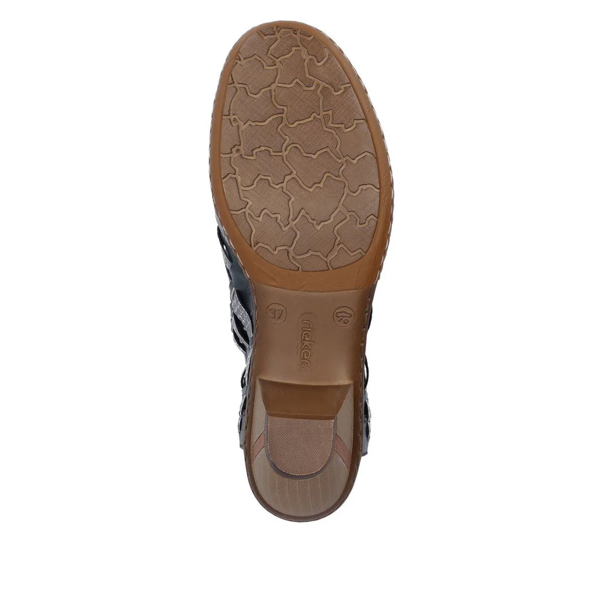 Rieker 46778-10 Women's Sandal in Petrol Blue - Image 3