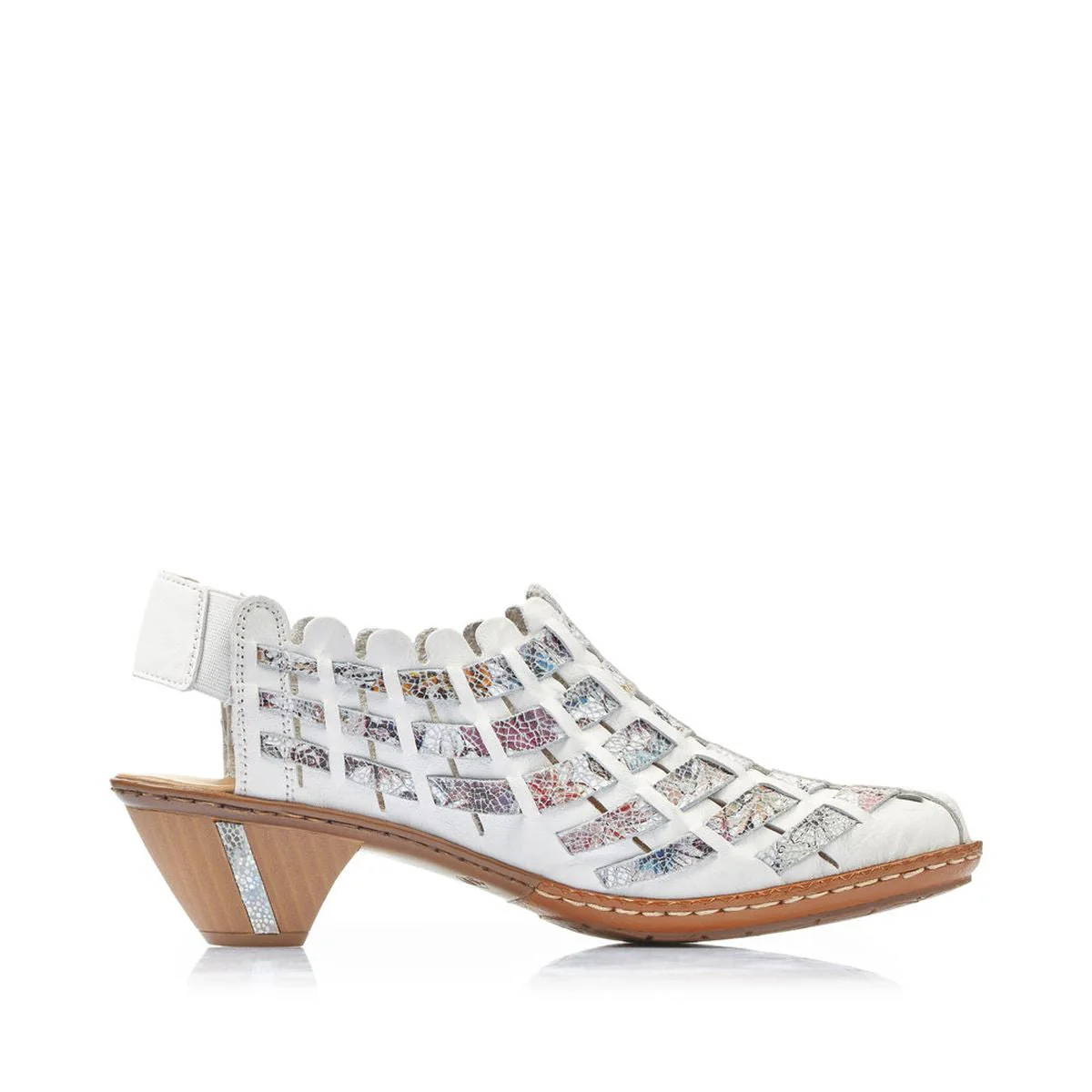 Rieker 46778-80 Women's White Multi Sandal - Image 2