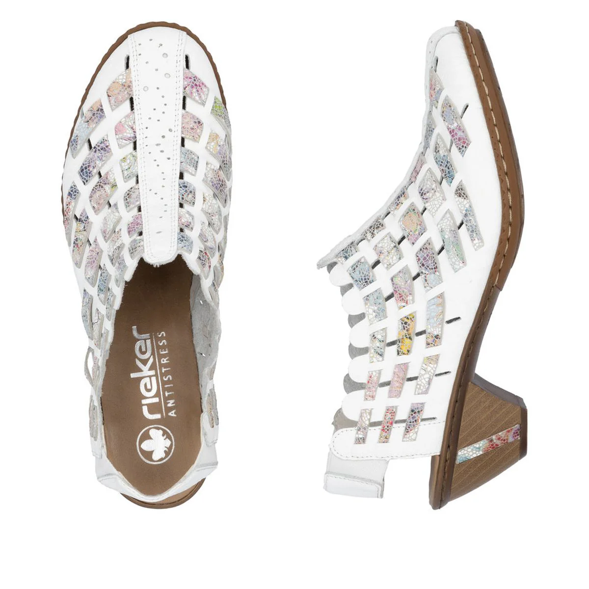 Rieker 46778-80 Women's White Multi Sandal - Image 7