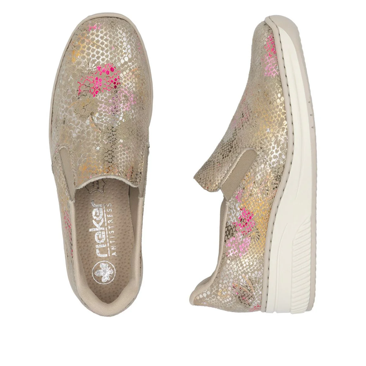 48761 Women's Slip ON Shoe in Beige - Image 6