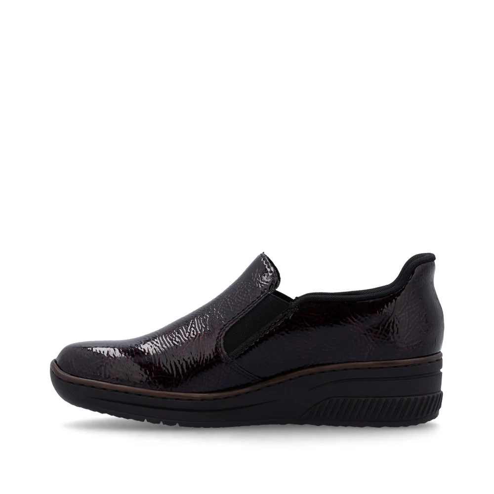 Rieker 48761 Women's Slip On Shoe in Bordeaux - Image 2