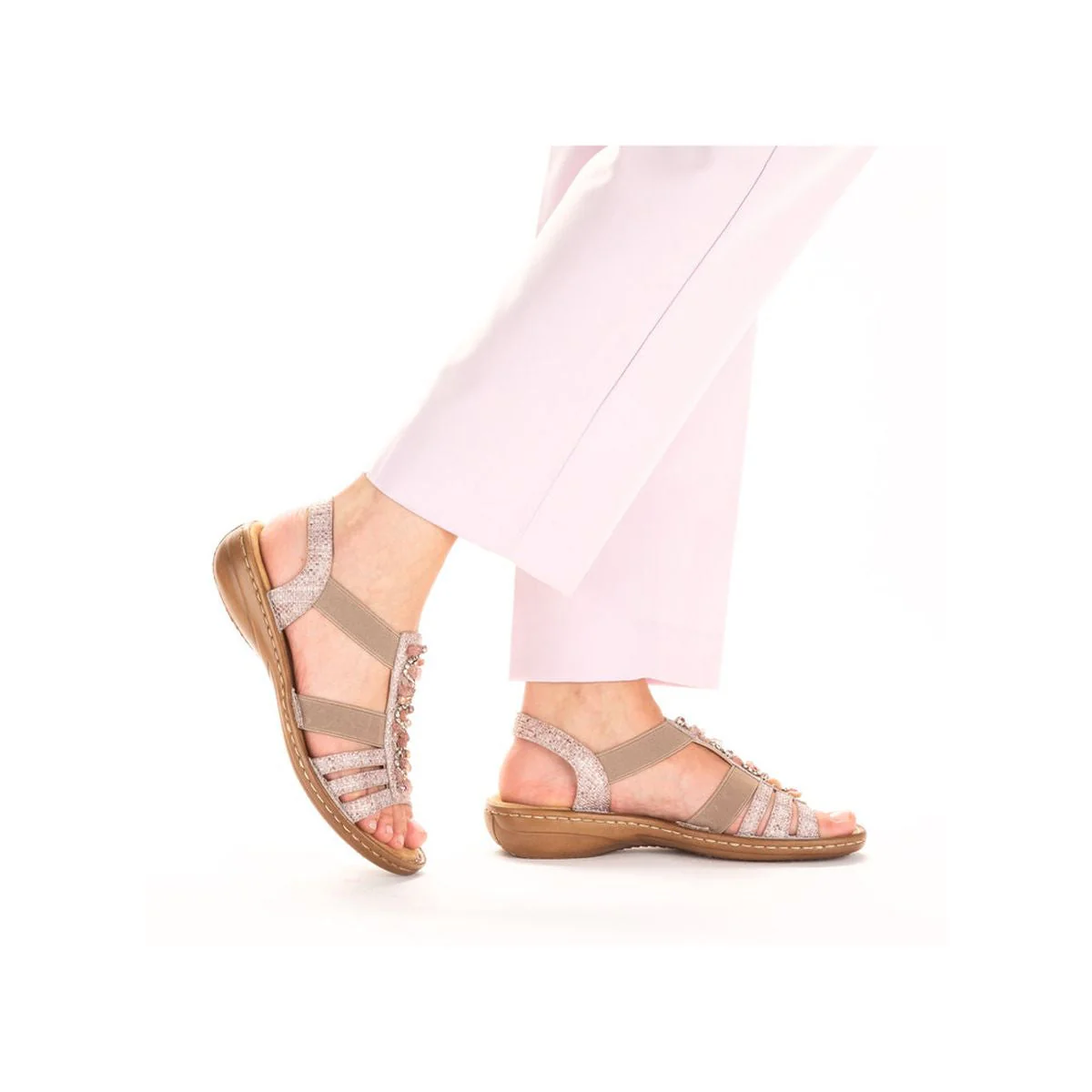 60818 Pink Strap Sandals - Image 7