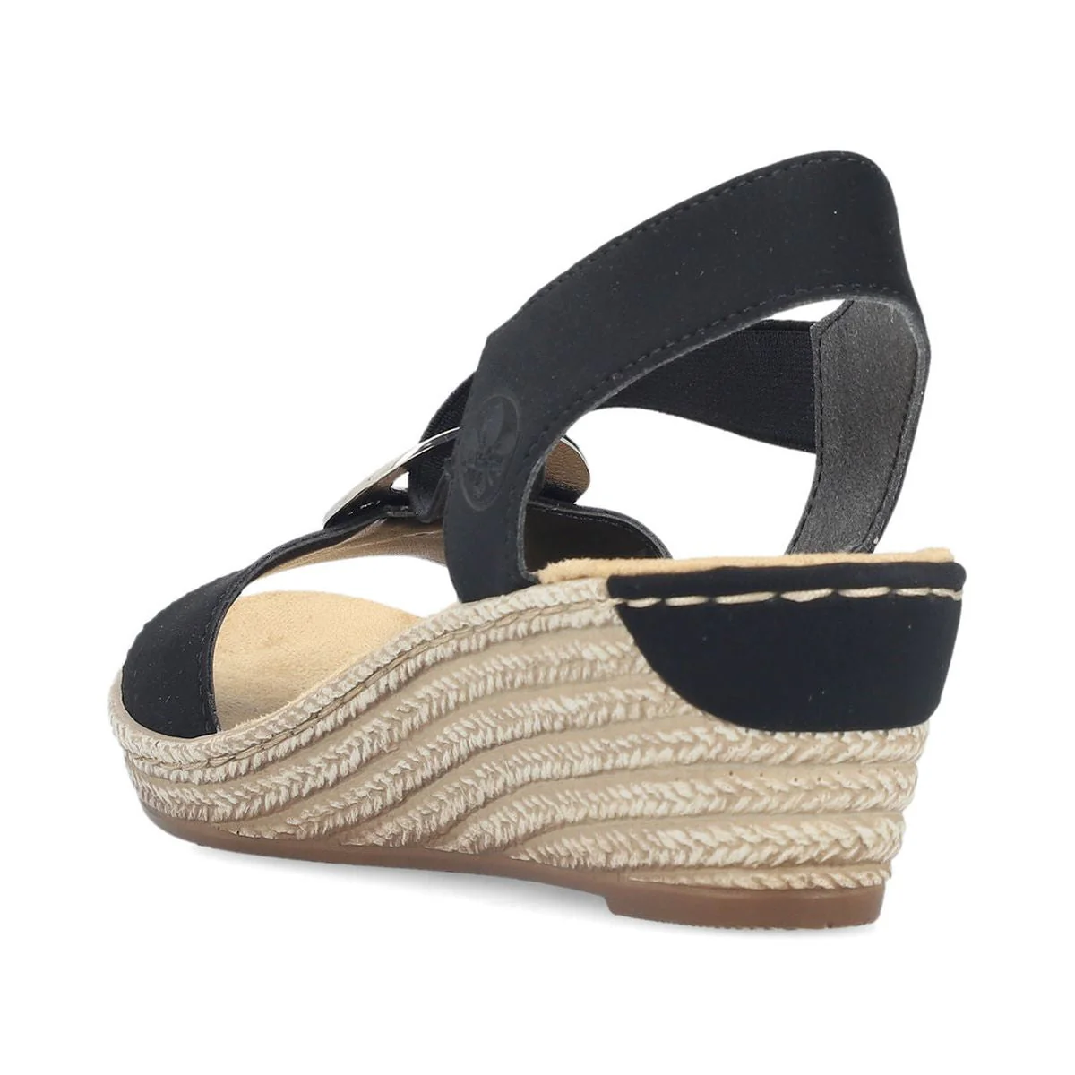 Rieker 624H6-00 Black Wedge Sandals - Image 3