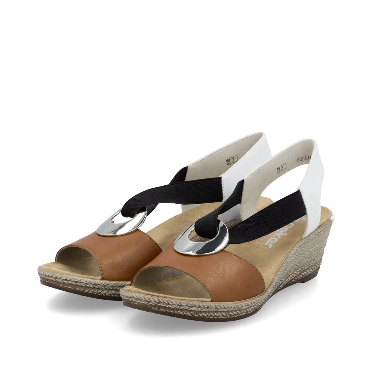 Rieker 624H6-24 Multi-Colour Wedge Sandals - Image 5