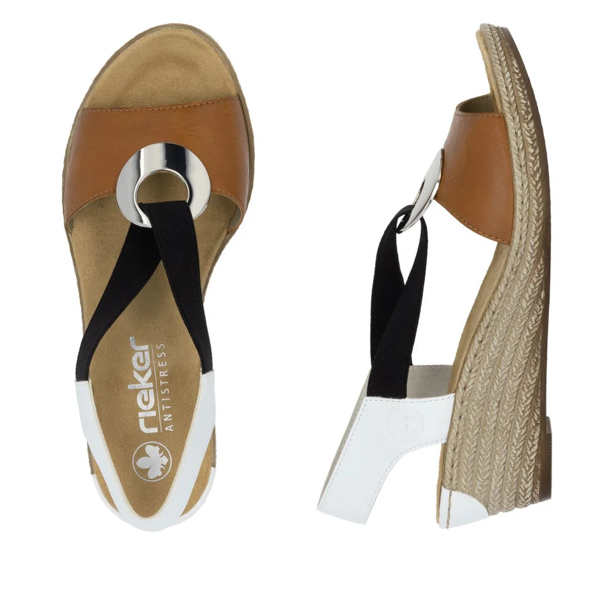 Rieker 624H6-24 Multi-Colour Wedge Sandals - Image 6