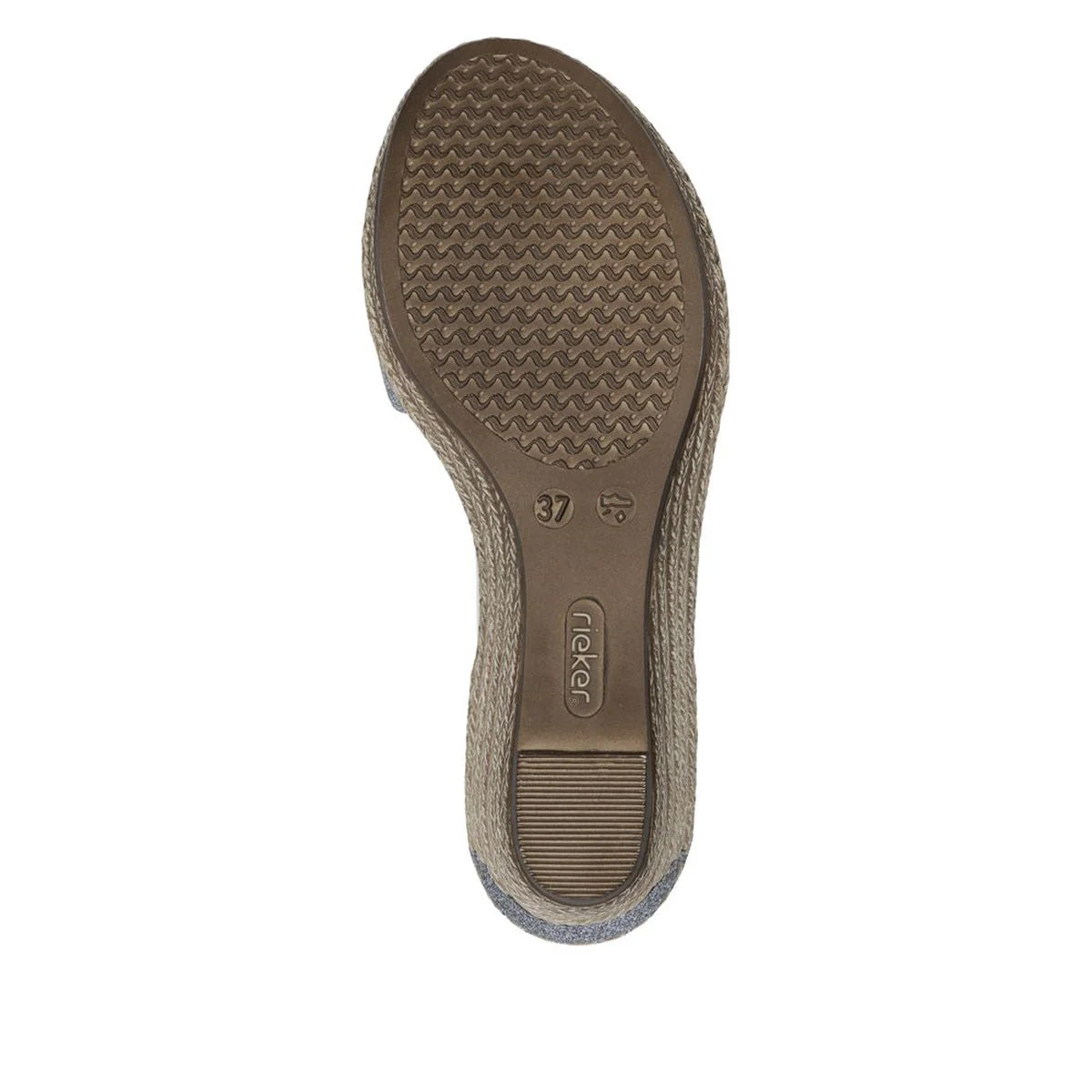 Rieker 624H6-92 Wedge Sandals in Old Silver - Image 4