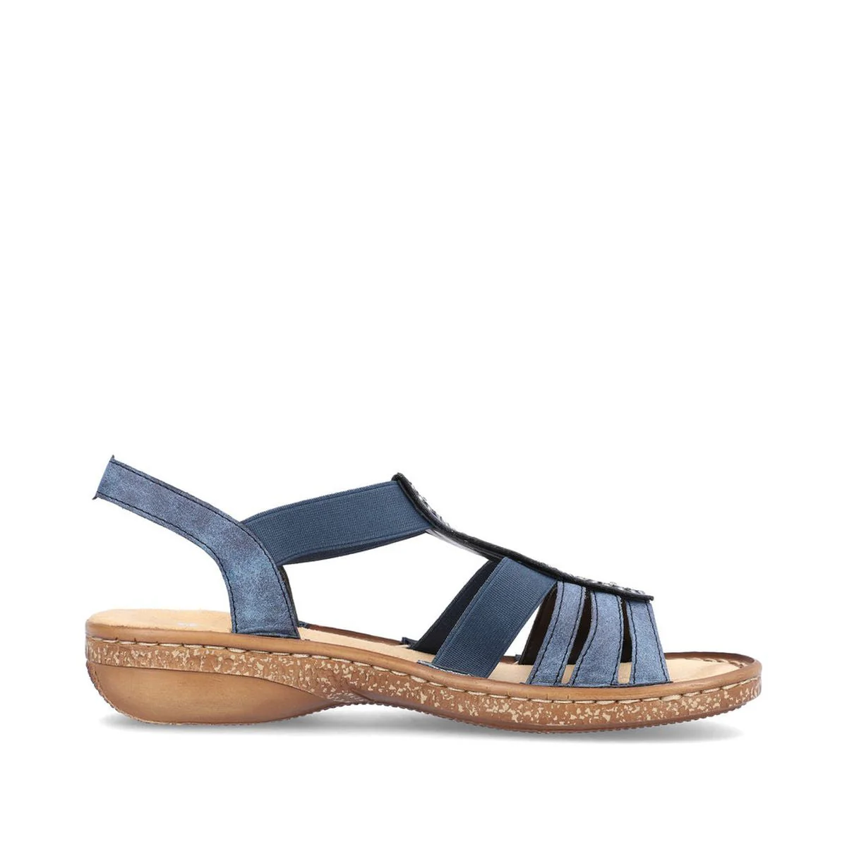 Rieker 628G9-16 Morelia Strap Sandals in Blue - Image 2