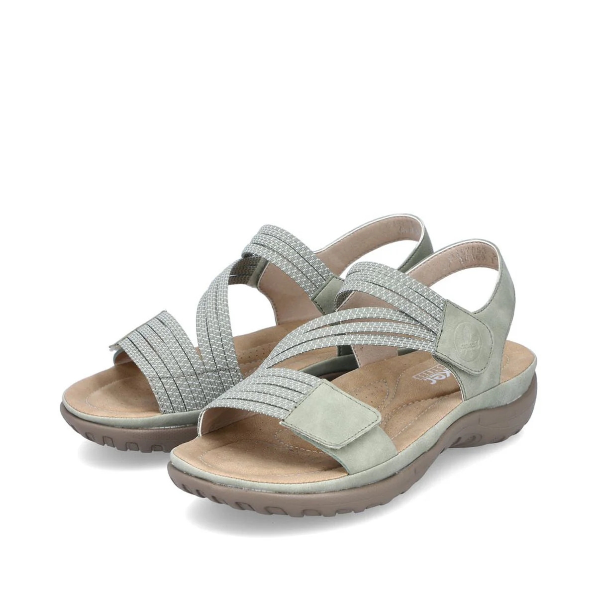 Rieker 64870 Velcro Strap Sandals in Green - Image 5
